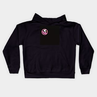 Pouty Pinky on Black Mask Kids Hoodie